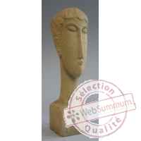 Figurine art mouseion modigliani head 20cm with inscription  mo08 3dMouseion