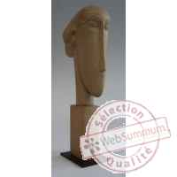 Figurine art mouseion modigliani head 22cm on metal base  mo06 3dMouseion