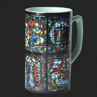 Mugs d'apres l'uvre de cathedrale de notre dame de chartres, vitraux medievaux 3dMouseion -MUG20CHA