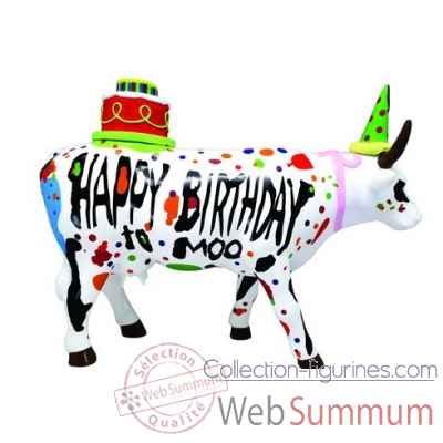 Figurine vache large happy birthday CowParade -GM46778