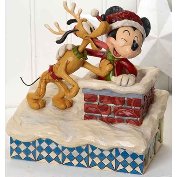 Up on the rooftop (mickey mouse & pluto)  Figurines Disney Collection -4023543 -1