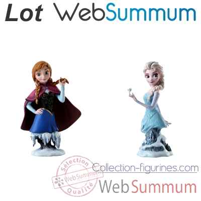 Figurine Disney resine La Reine des neiges Elsa et Anna Grand Jester -LWS-312