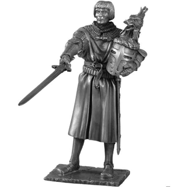 Figurines etains Chevalier de la table ronde Lancelot et siege -TR003