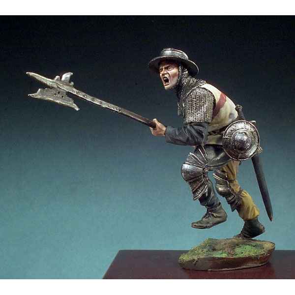 Figurine - Kit a peindre Hallebardier  bataille d\'Azincourt en 1415 - SM-F45