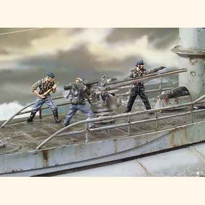 Figurine - Kit a peindre Canonniers de sous-marin allemand, Seconde Guerre mondiale - S12-S02