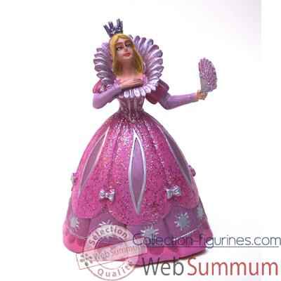 Figurine la princesse a l\'eventail robe rose-61361