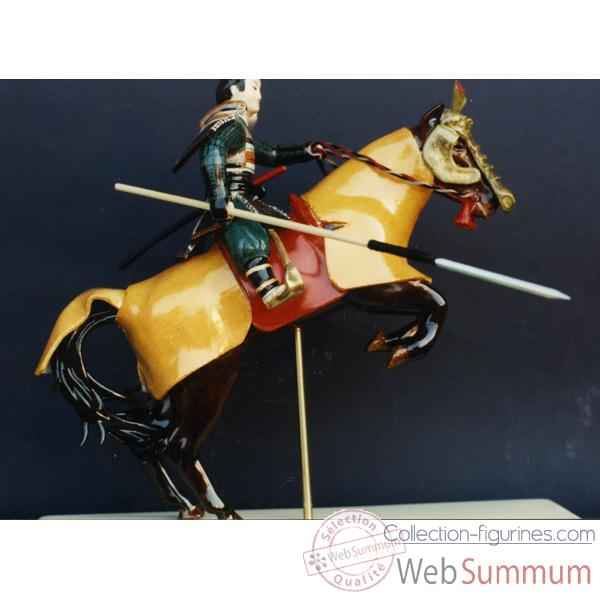 Figurine Samourai peinte Gilles Carda Cavalier Arnache Uari -90C