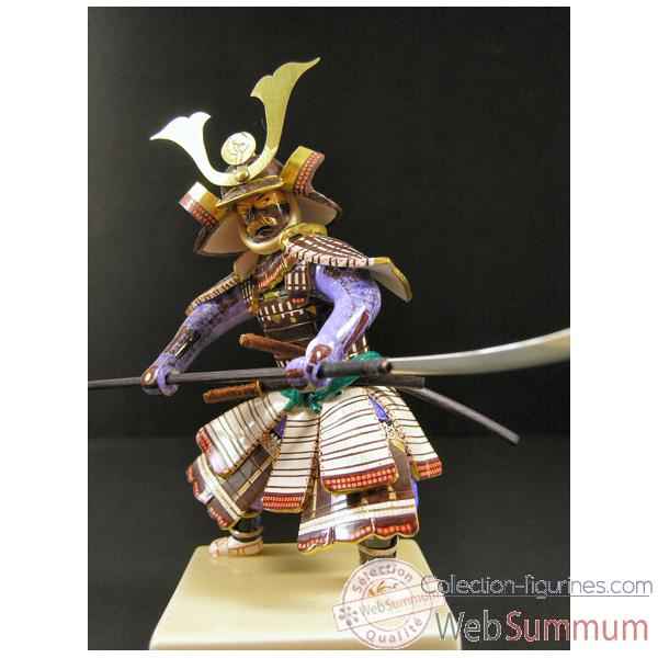 Figurine Samourai peinte Gilles Carda Halebarde a la Grue -196C
