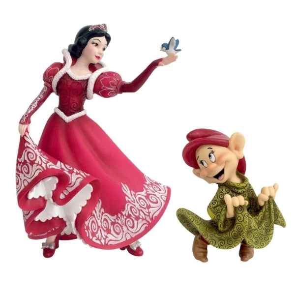 Statuette Christmas blanche neige et simplet Figurines Disney Collection -4058287 -1