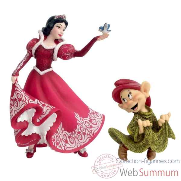Statuette Christmas blanche neige et simplet Figurines Disney Collection -4058287