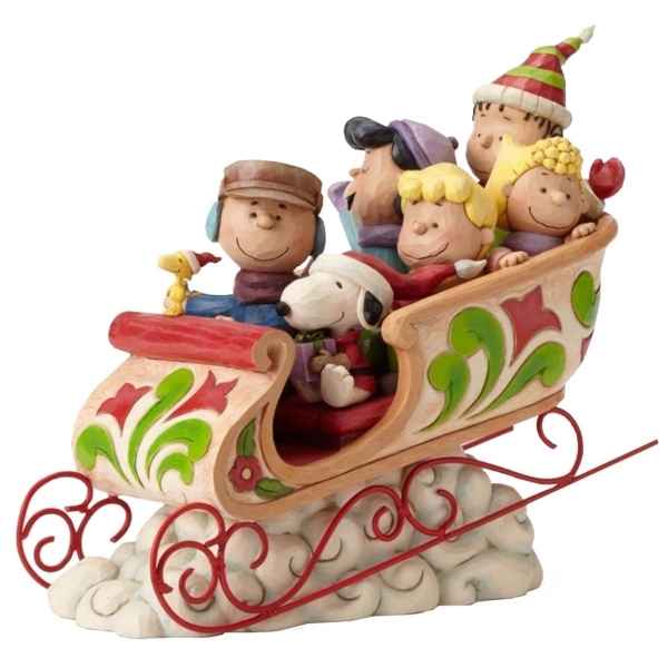 Statuette Dashing through the snow ( charlie brown & snoopy gang) Figurines Disney Collection -4052722 -1