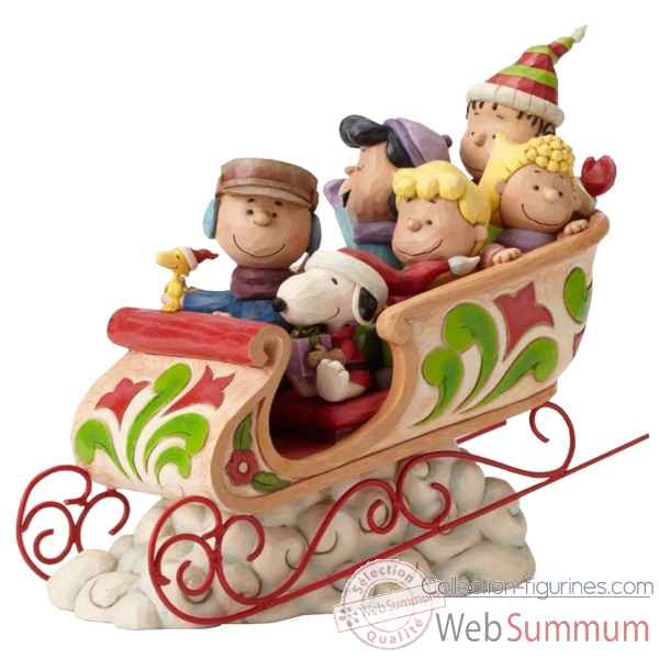 Statuette Dashing through the snow ( charlie brown & snoopy gang) Figurines Disney Collection -4052722