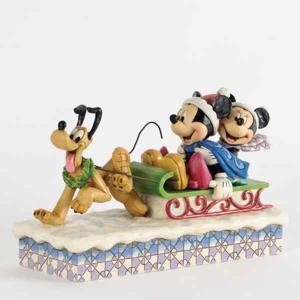 Dashing through the snow mickey, minnie & pluto Figurines Disney Collection -4033264 -1