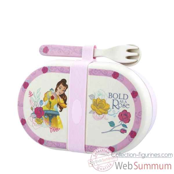 Figurine belle organic snack box with cutlery set collection disney enchante -A28940