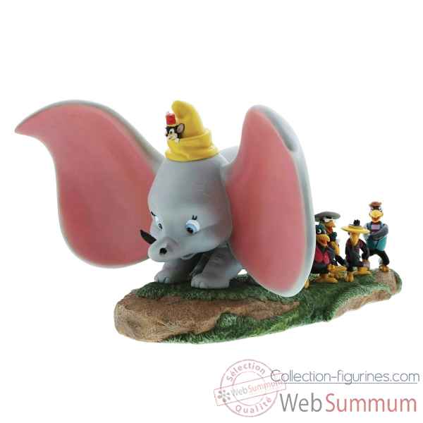 Figurine take flight-dumbo, timothy,jim crow and brothers collection disney enchante -A28729