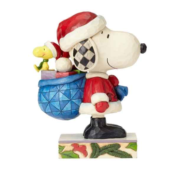 Statuette Here comes snoopy claus-snoopy et woodstock Figurines Disney Collection -4057672 -1