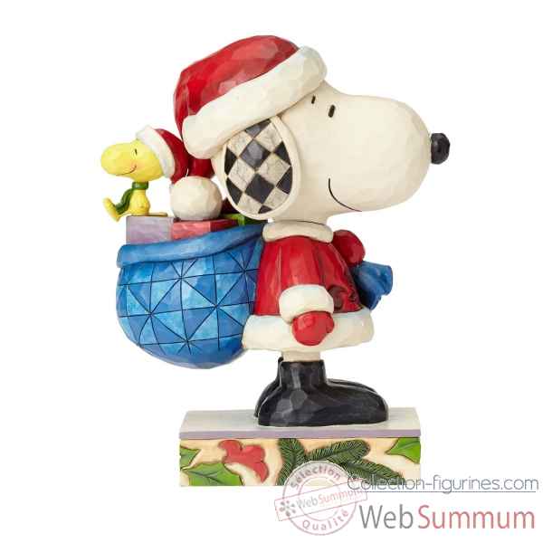 Statuette Here comes snoopy claus-snoopy et woodstock Figurines Disney Collection -4057672
