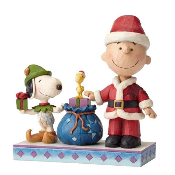 Statuette Holiday helpers ( charlie brown & snoopy) Figurines Disney Collection -4052721 -1