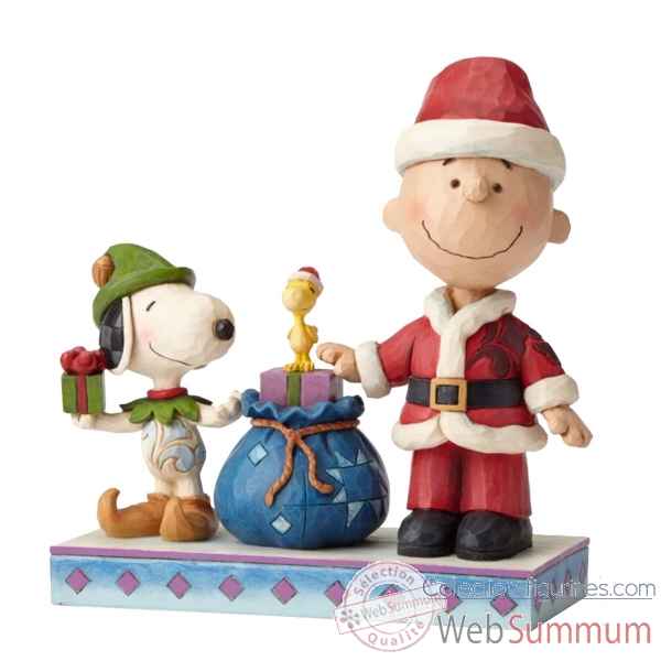 Statuette Holiday helpers ( charlie brown & snoopy) Figurines Disney Collection -4052721