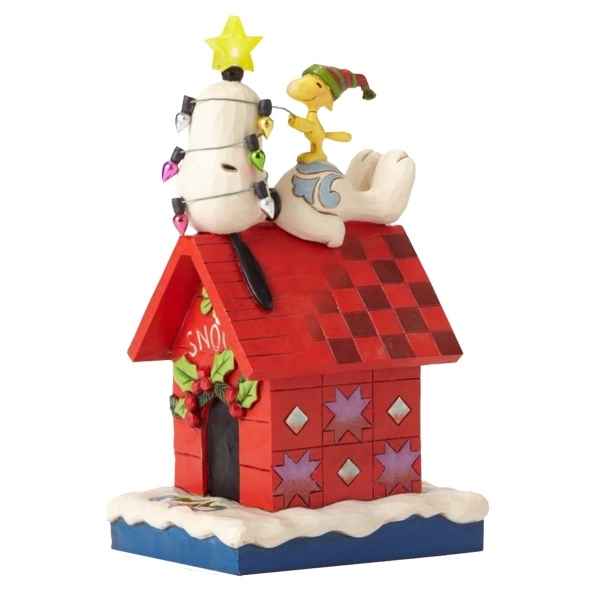 Statuette Merry et bright - snoopy et woodstock Figurines Disney Collection -4052719 -2