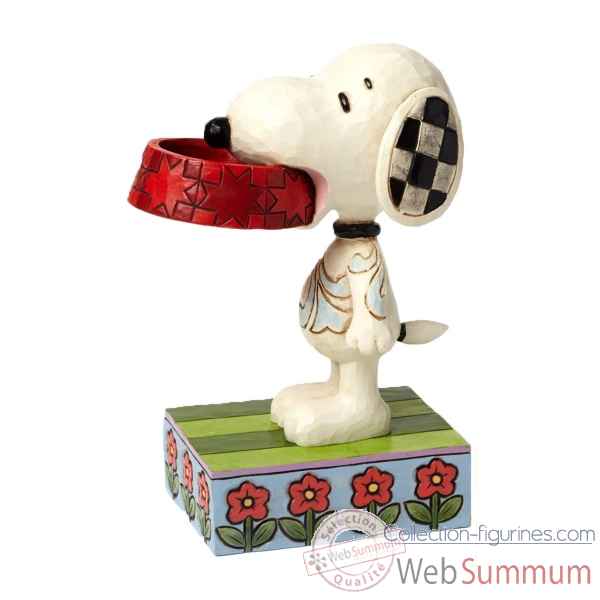 Statuette More food please- snoopy with dog dish Figurines Disney Collection -4049411