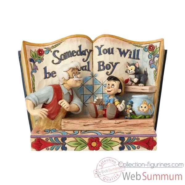 Statuette Someday you will be a real boy storybook pinocchio Figurines Disney Collection -4057957