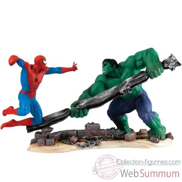 Statuette Spider man vs hulk Figurines Disney Collection -A27606