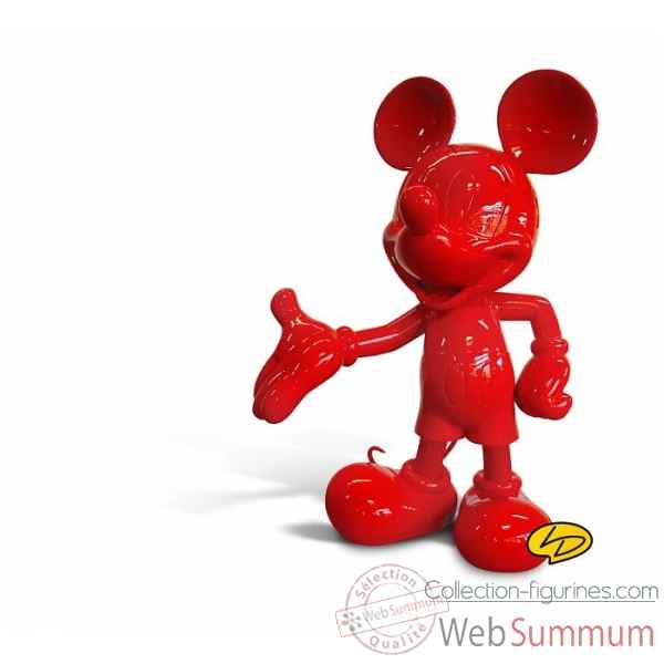 Figurine en Résine ;mickey taille réelle monochrome rouge  BDfugue