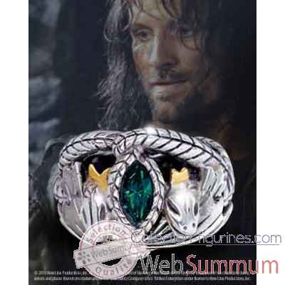 Aragorn - anneau barahir - argent massif Noble Collection -NN9687
