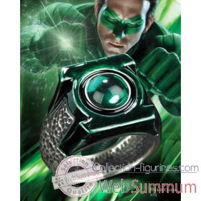 Green lantern - anneau - edition argent Noble Collection -NN8356