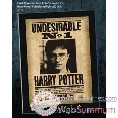 Plaque \\\"undesirable n1\\\" harry potter Noble Collection -NN7023