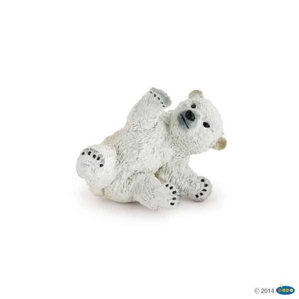 Figurine Bebe ours polaire jouant Papo -50143