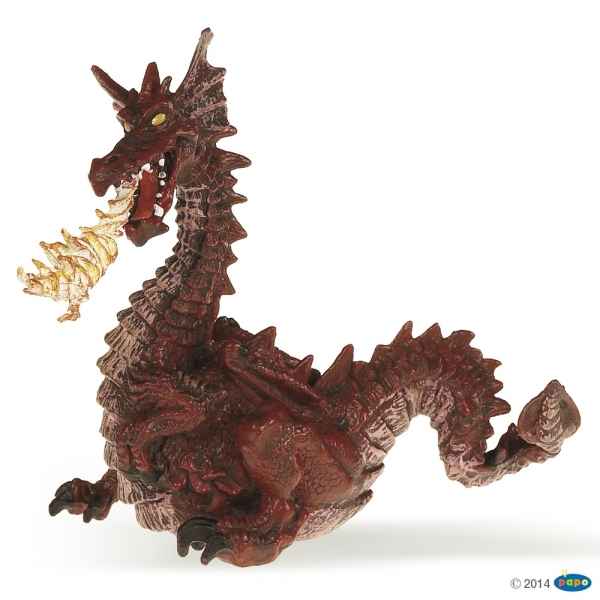 Figurine Dragon rouge avec flamme Papo -39016