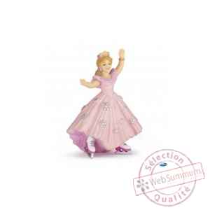 Figurine princesse rose aux patins  glace Papo -39126