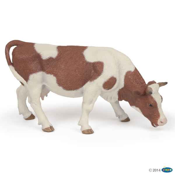 Figurine Vache simmental broutant Papo -51147