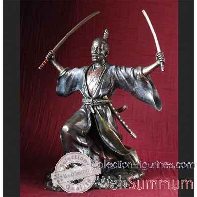 Statuette art samurai au combat -WU71595
