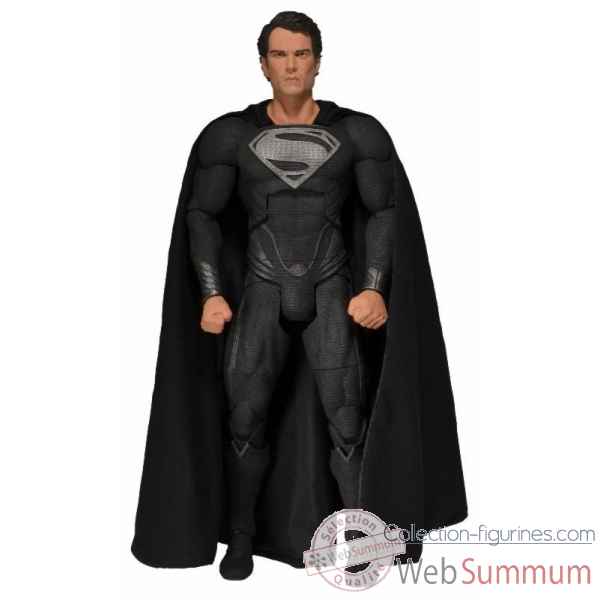 Man of steel: figurine superman costume noir echelle 1:4 -NECA61406