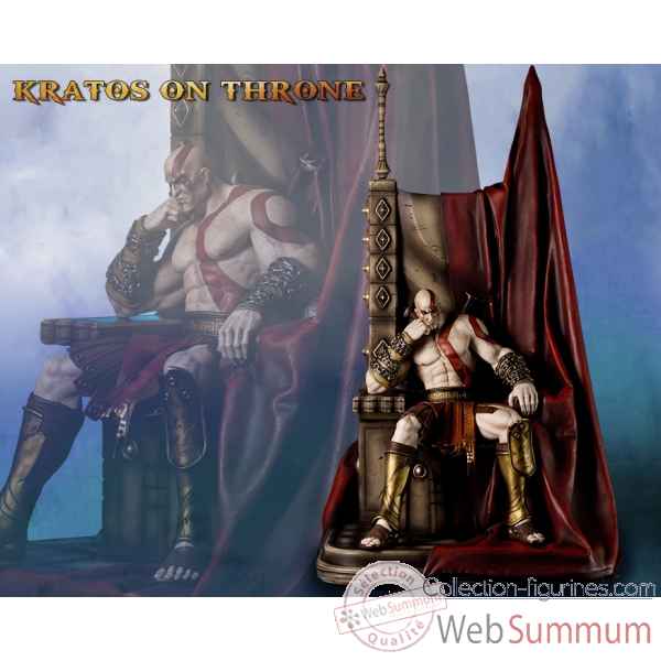 Statue kratos sur throne god of war -IPGOWKAT