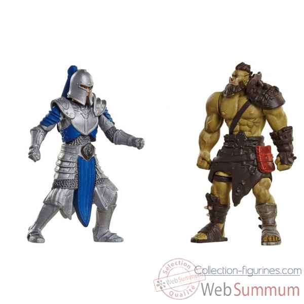 Warcraft: lot mini figurine guerrier horde et soldat de l\'alliance -JKK96255