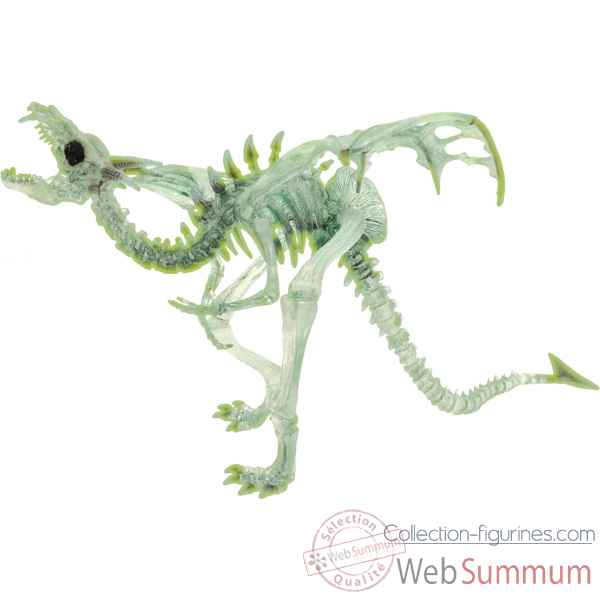 Collection les dragons figurine le dragon squelette translucide phosphorescent Figurine Plastoy 60226