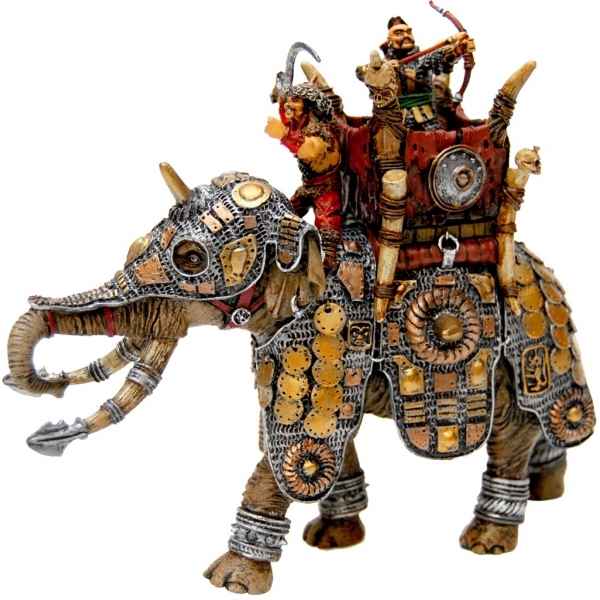 Figurine l\\\'elephant de guerre (+ 2 figurine )  Plastoy 59007