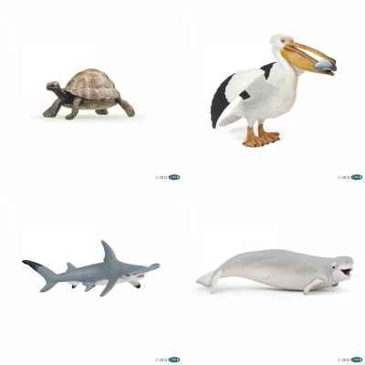 lot 4 figurines animaux marin Papo -LWS-119