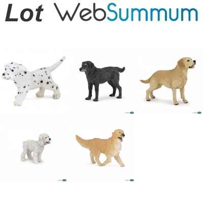 lot de 5 Figurines de chiens Papo -LWS-117