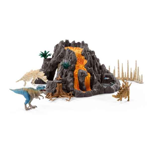 Volcan gant avec tyrannosaure figurine schleich -42305
