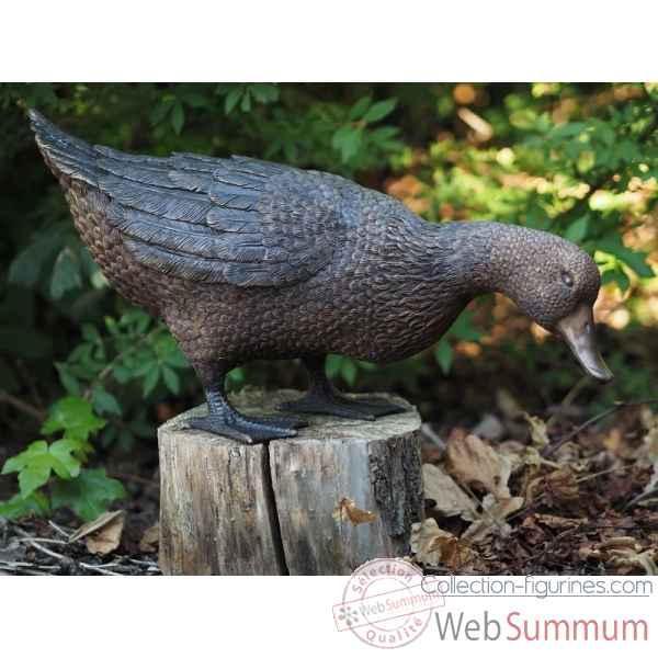 Sculpture canard en bronze thermobrass -an1232br-b