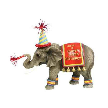 Figurine Eléphant Happy Birthday  -HP16926