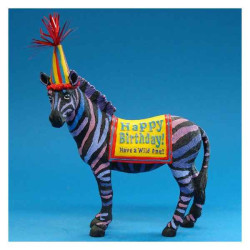 Figurine Zêbre Happy Birthday  -HP16929