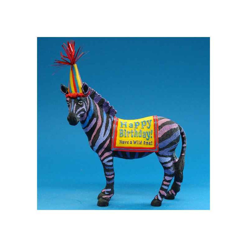 Figurine Zêbre Happy Birthday  -HP16929