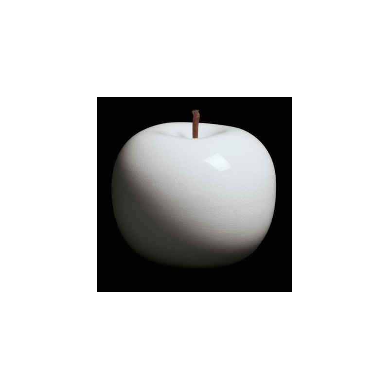 Pomme blanche brillant glacé Bull Stein - diam. 10,5 cm indoor
