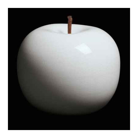 Pomme blanche brillant glacé Bull Stein - diam. 10,5 cm indoor